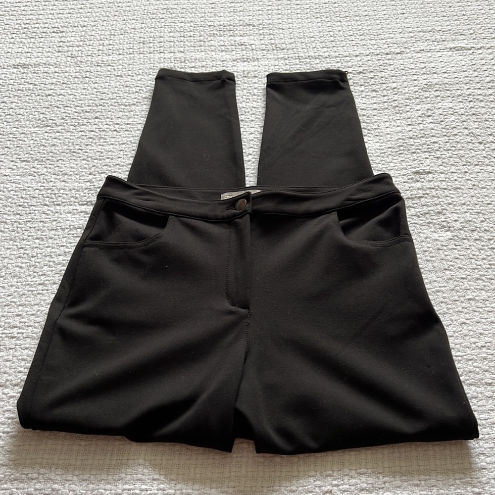 ASOS Black High Waist Skinny Stretch Dress Pants with Ankle Zippers size 6